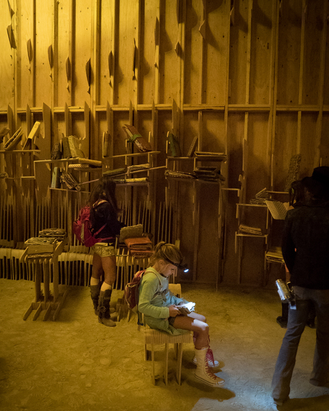 A child exploring the installation.