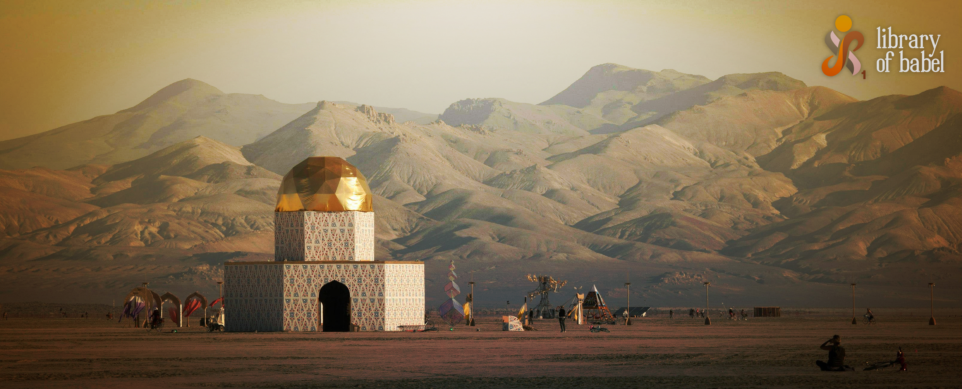 The Library of Babel installation at Burning Man 2014